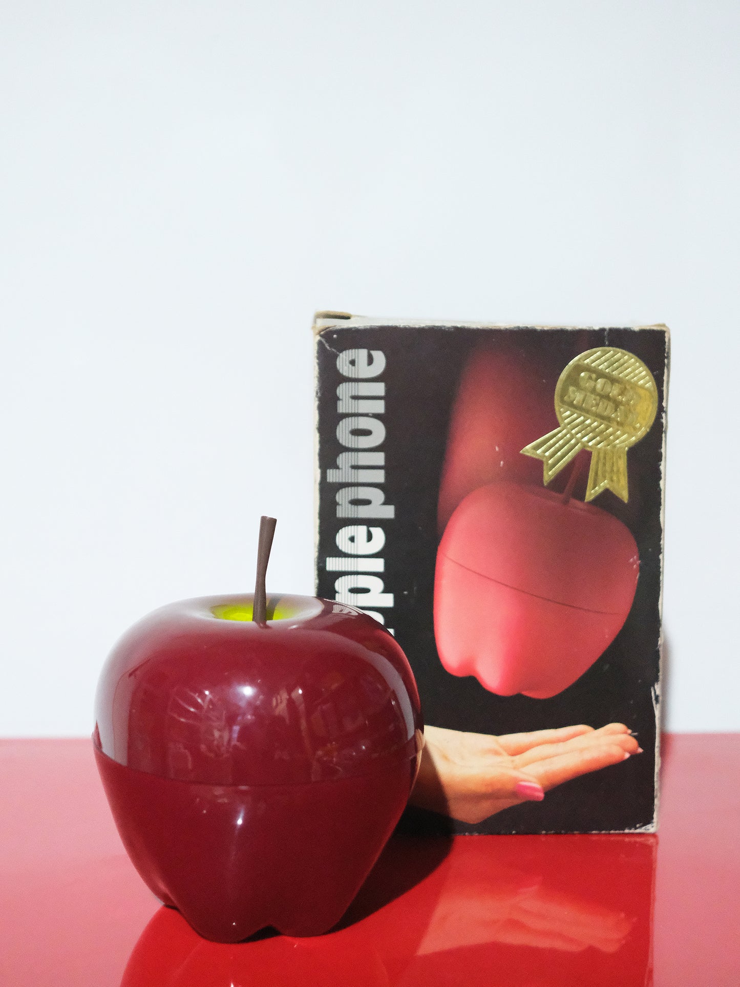 Vintage 1985年 Apple Telephone 家用 紅蘋果 電話 有盒