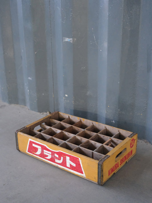 日本 舊物 木村食品 フラント FRONT 木製 汽水箱 宅配箱