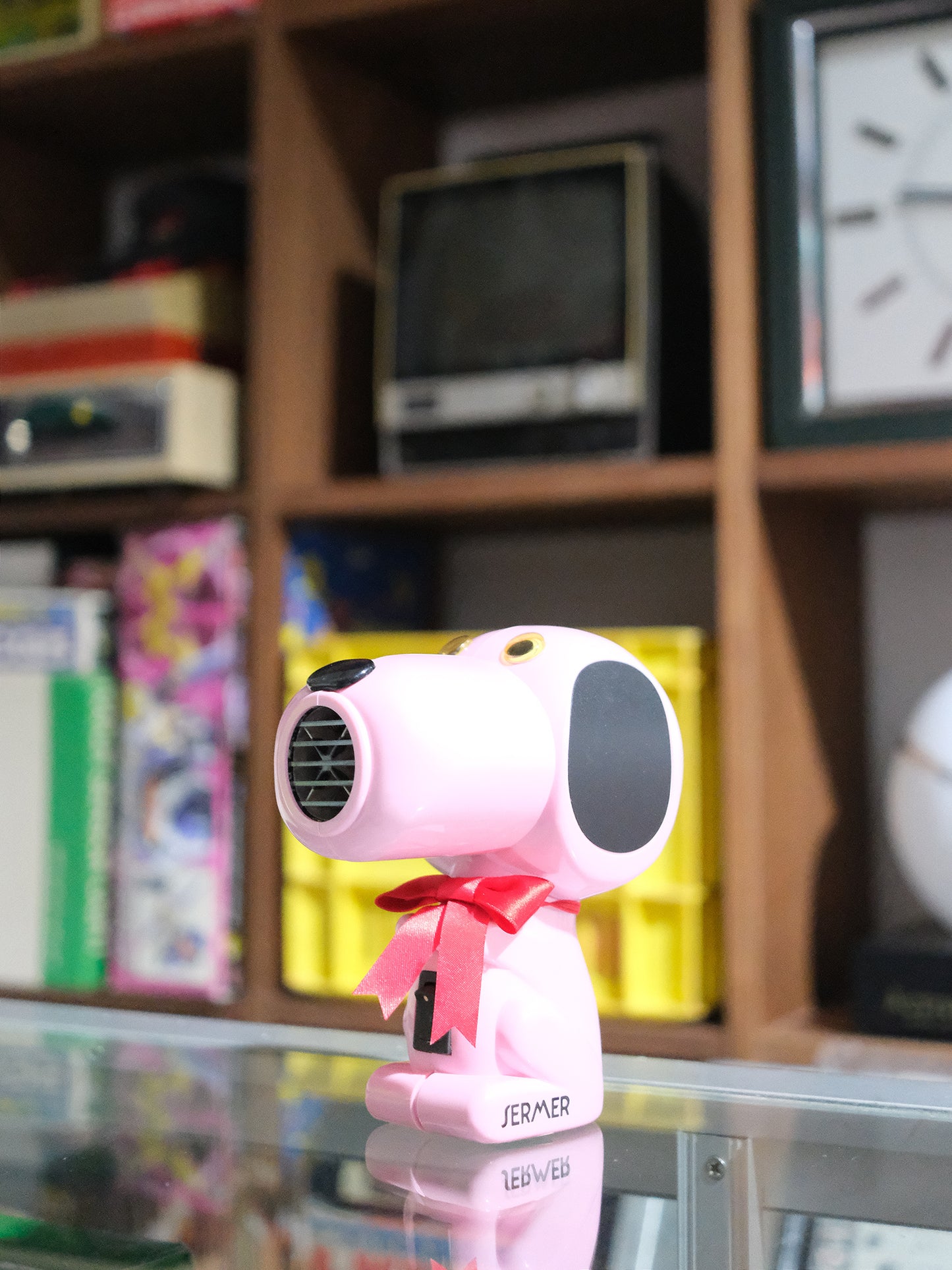 日本制 Semer Prayly Dog 扮Snoopy 粉紅色 迷你 風筒 Hair Dry