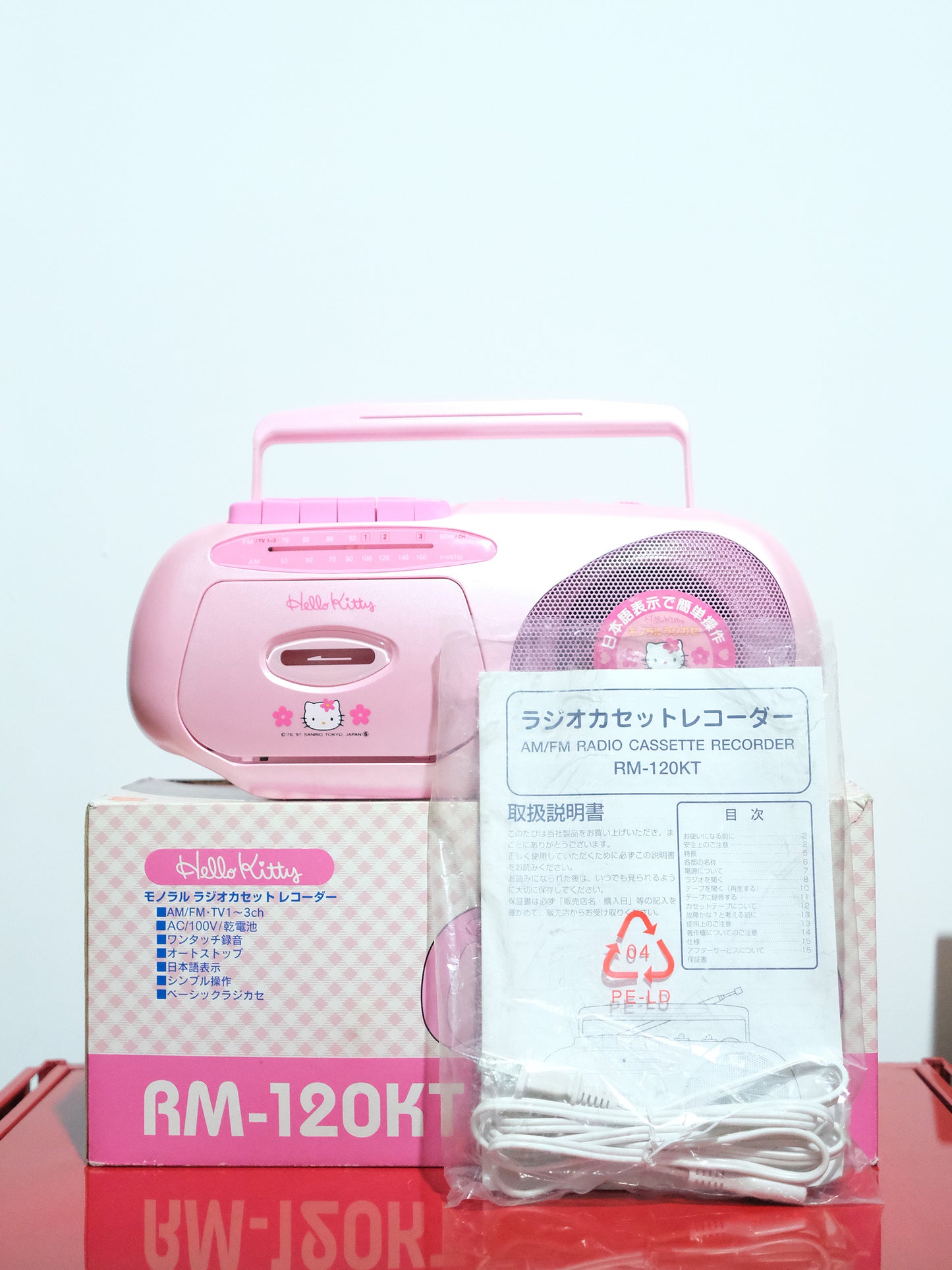 全新品 Sanrio Hello Kitty RM-120KT AM/FM 收音機 卡式帶 錄音機