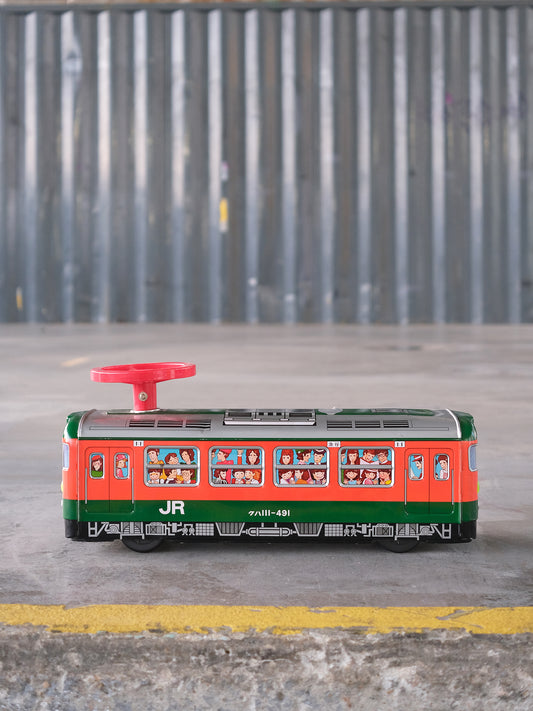日本 イチコー 急行電車 JR 連軚盤 長 49 cm 鐵皮 火車 擺設 玩具