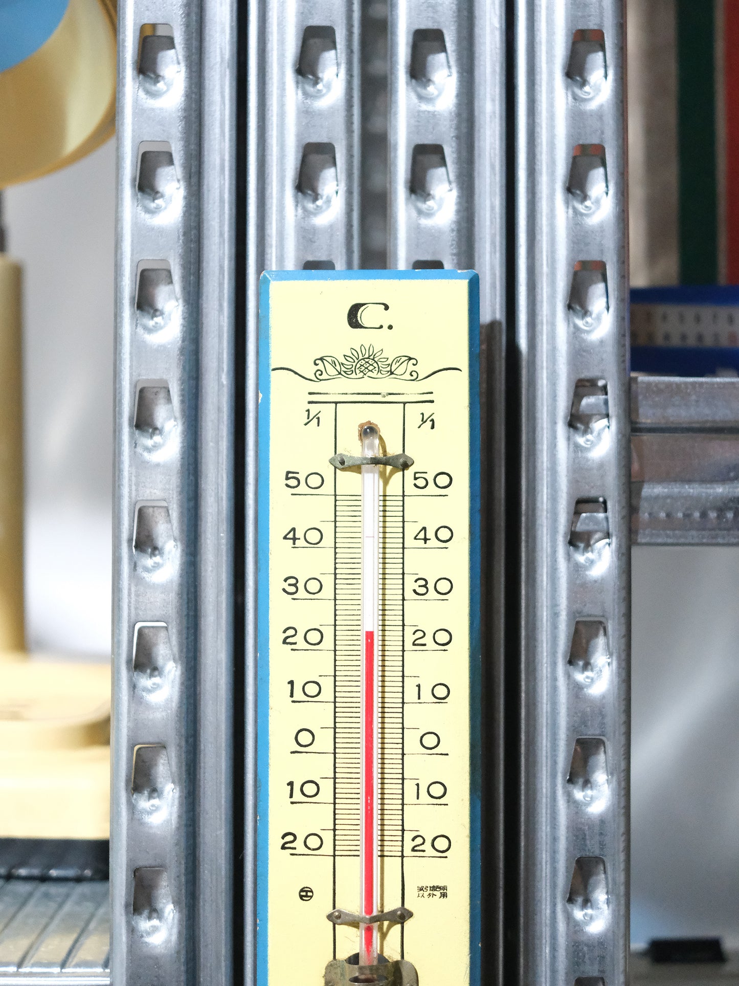 日本 Vintage 昭和年代 神戶 御船屋 紙店 文具店 木製 温度計 Thermometer