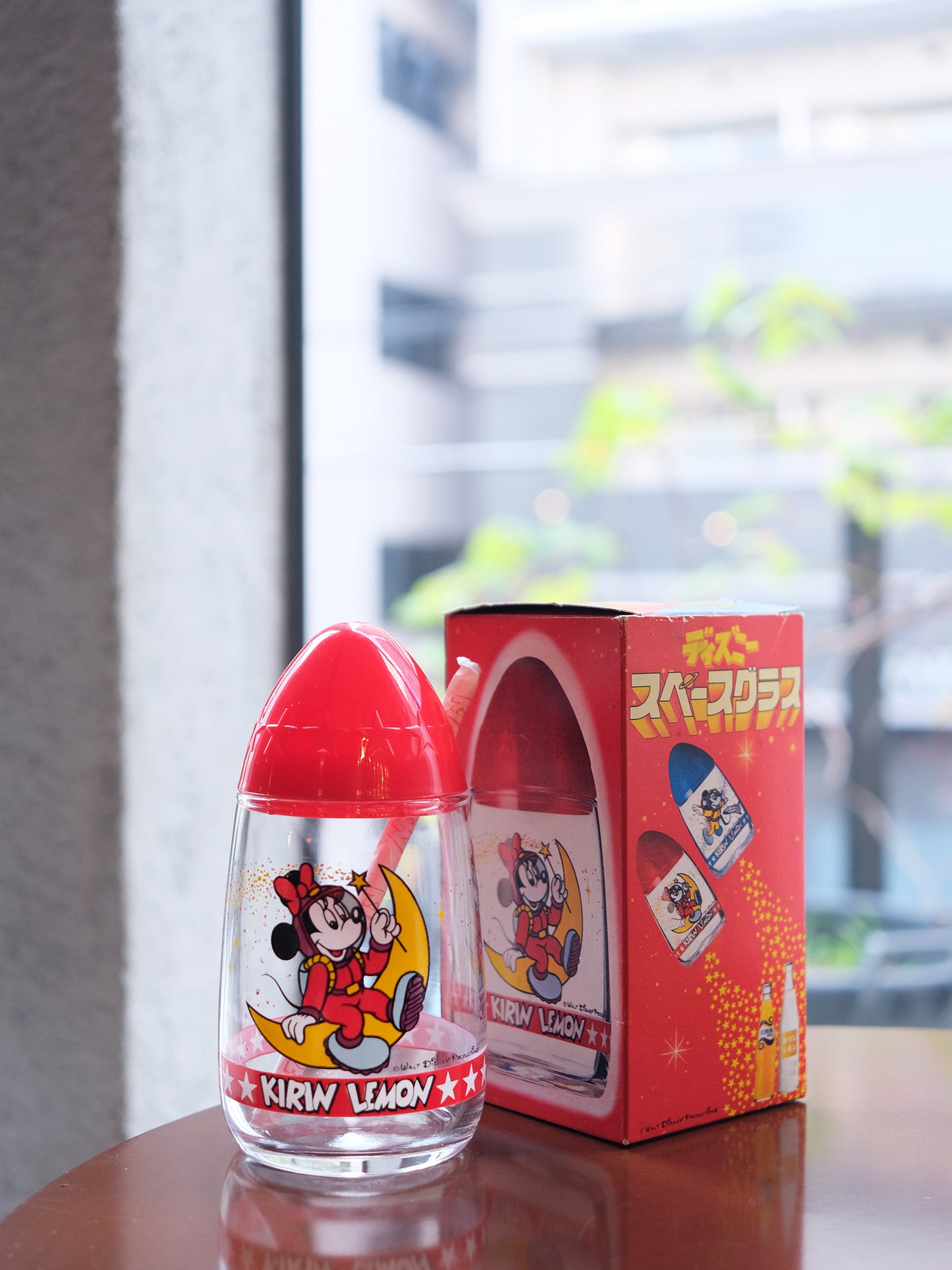 全新品 KIRIN 麒麟 Disney 米奇老鼠 米妮 插圖 玻璃水杯