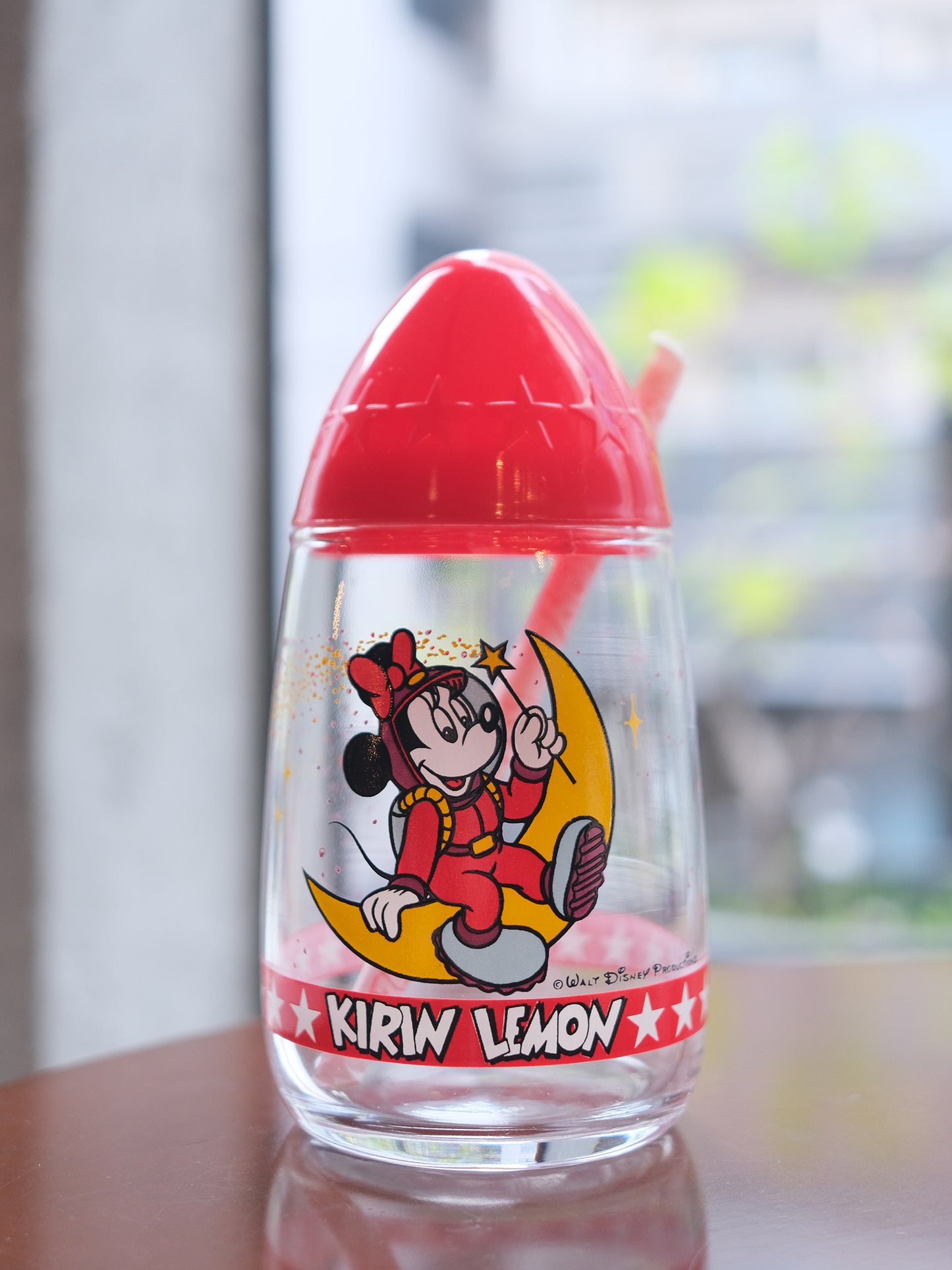 全新品 KIRIN 麒麟 Disney 米奇老鼠 米妮 插圖 玻璃水杯