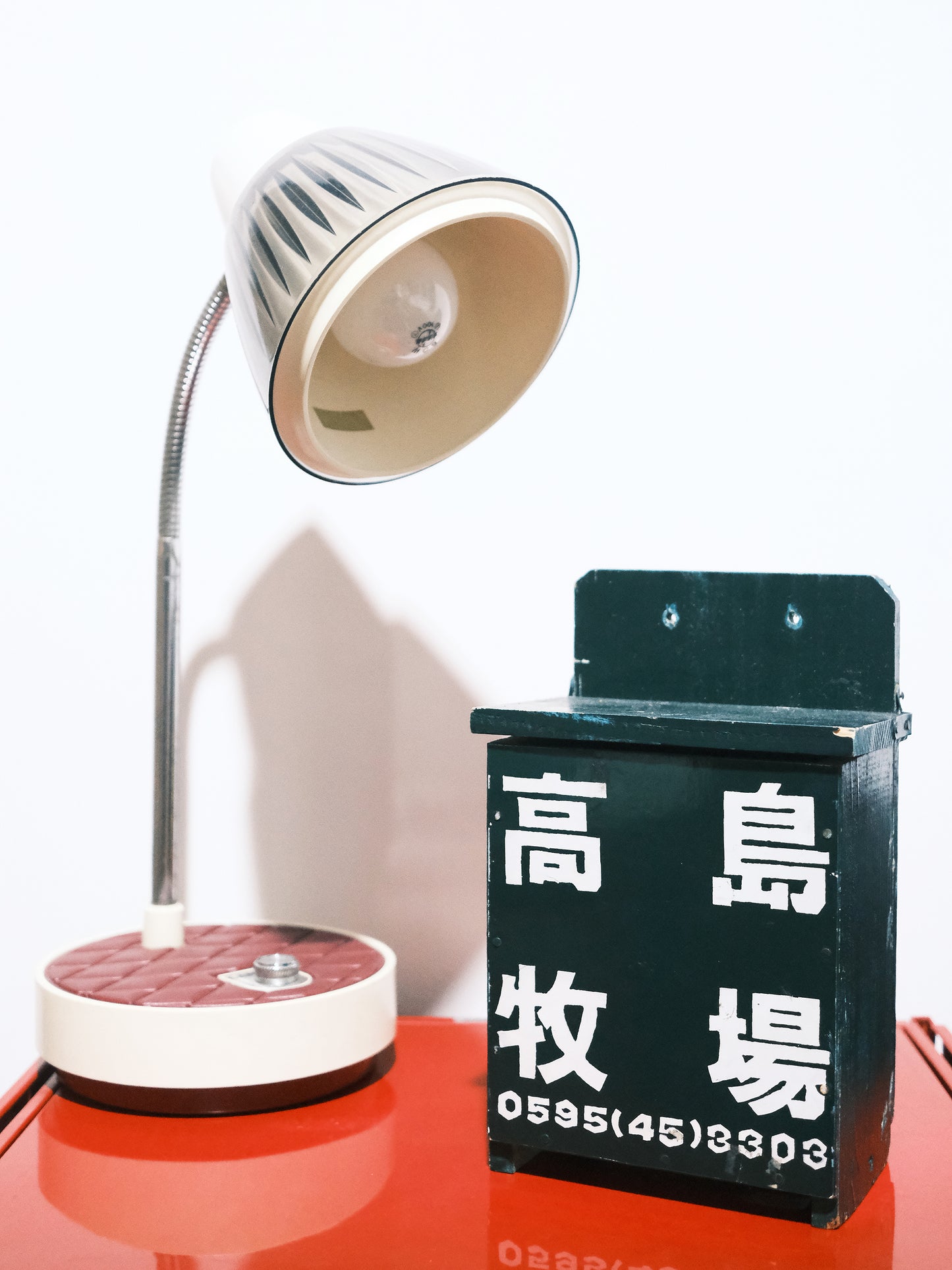 日本制 昭和年代 高島牧場 木製 牛奶箱 宅配箱 Milk Box