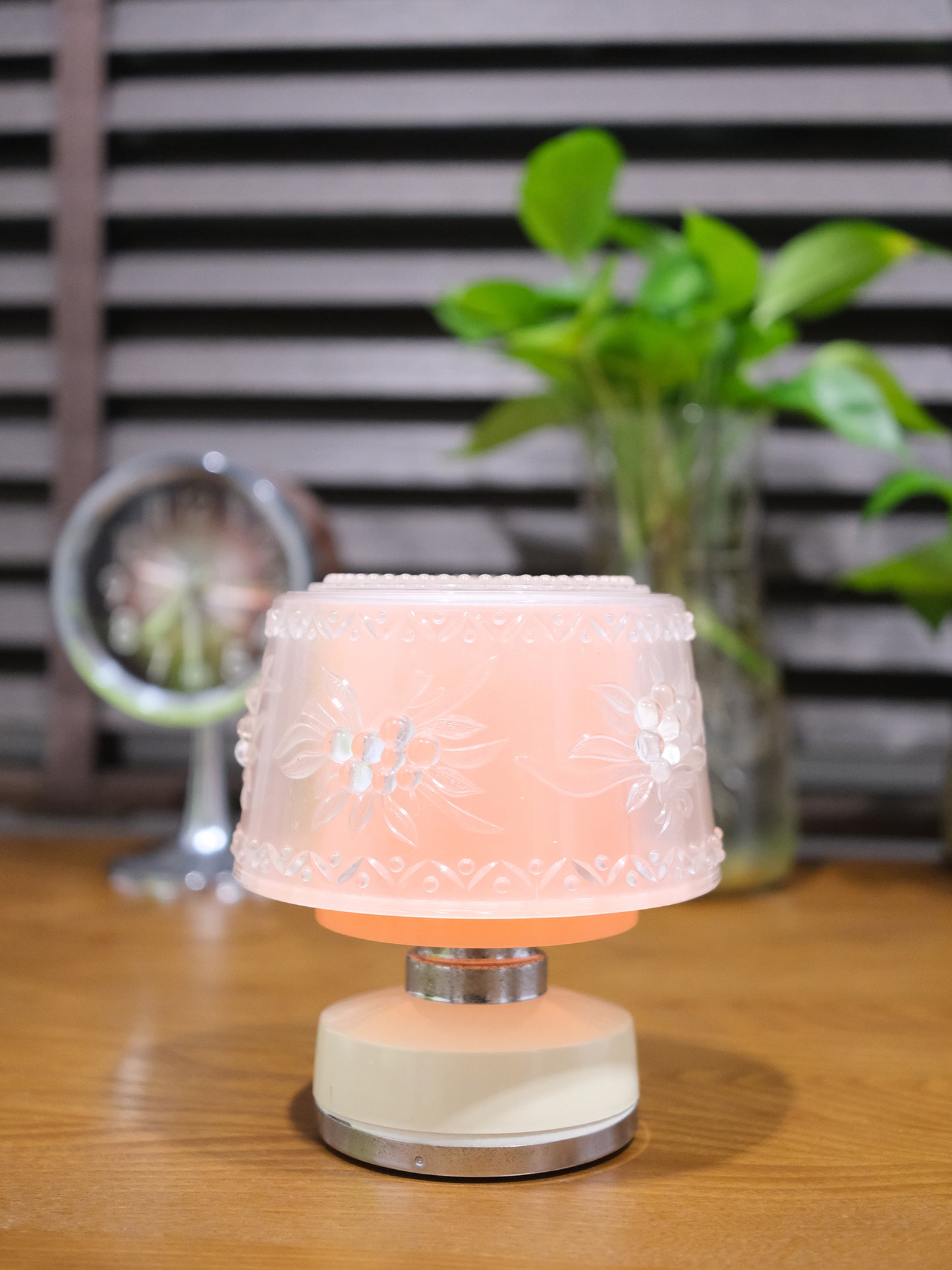 日本制 懷舊 松下電器 National 座擡 迷你 綺麗 小花燈 Mini Table Lamp