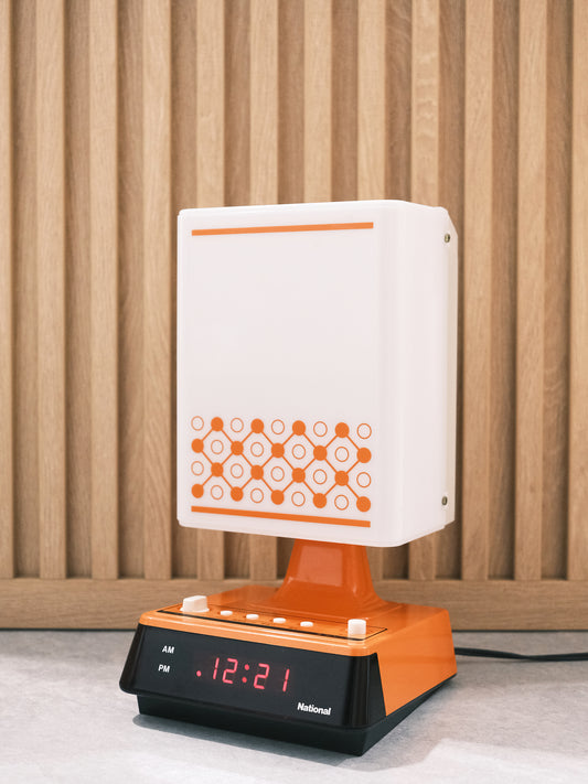 日本制 National 松下電器 LH-460 日式 白熱 電子閙鐘 擡燈 Alarm Clock Lamp