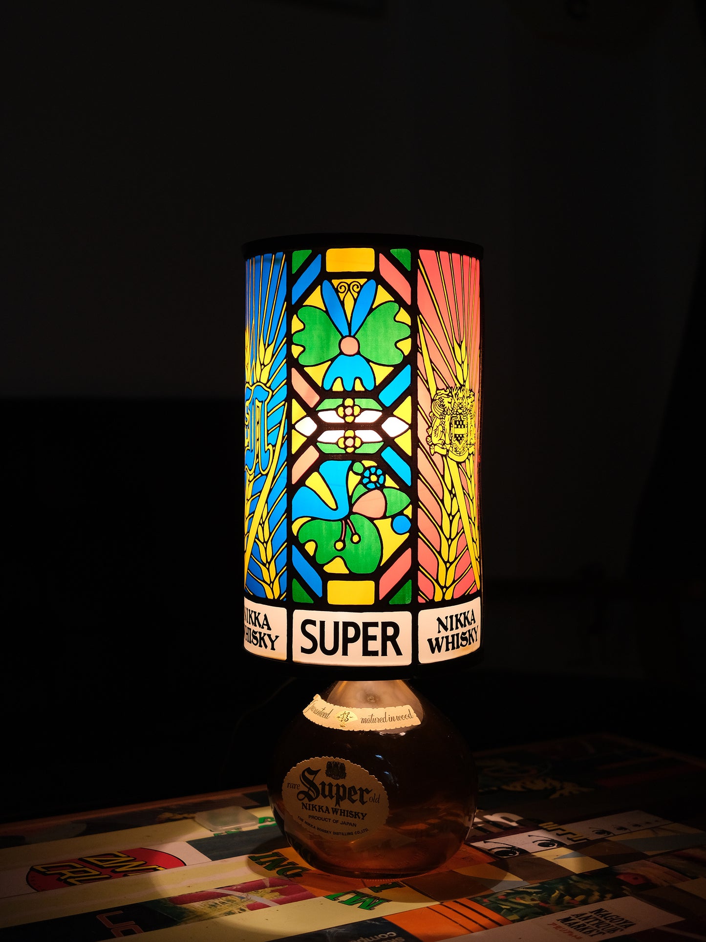 全新品 Super Nikka Whisky 店鋪用 威士忌樽 擡燈 Table Light