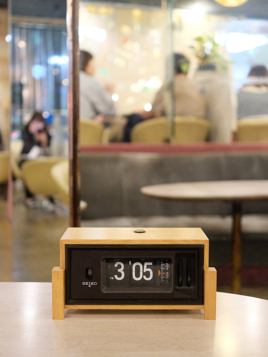 日本制 70’s Seiko 精工 DP-670 木製 翻頁鐘 Digital Flip Clock