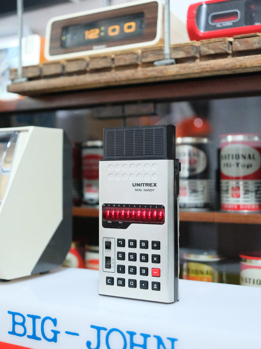 日本製 1973 Unitrex LED 紅字 12數位 營光管 計數機 電卓 Calculator