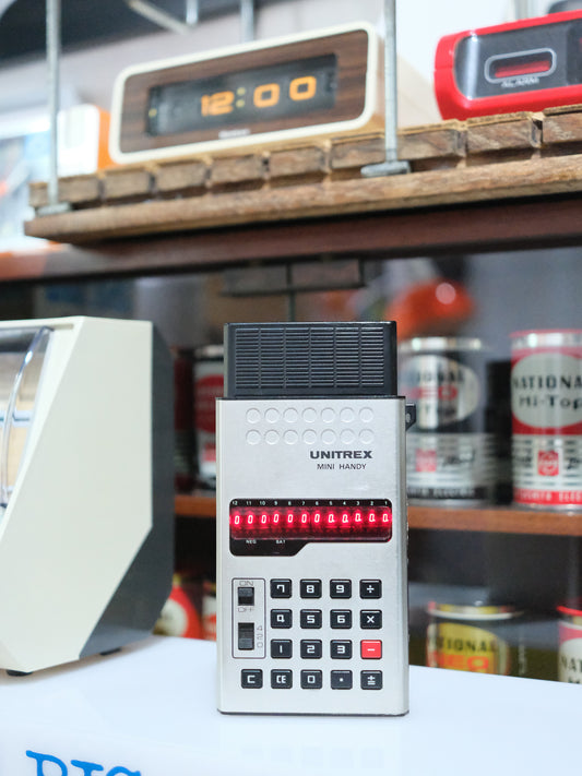 日本製 1973 Unitrex LED 紅字 12數位 營光管 計數機 電卓 Calculator