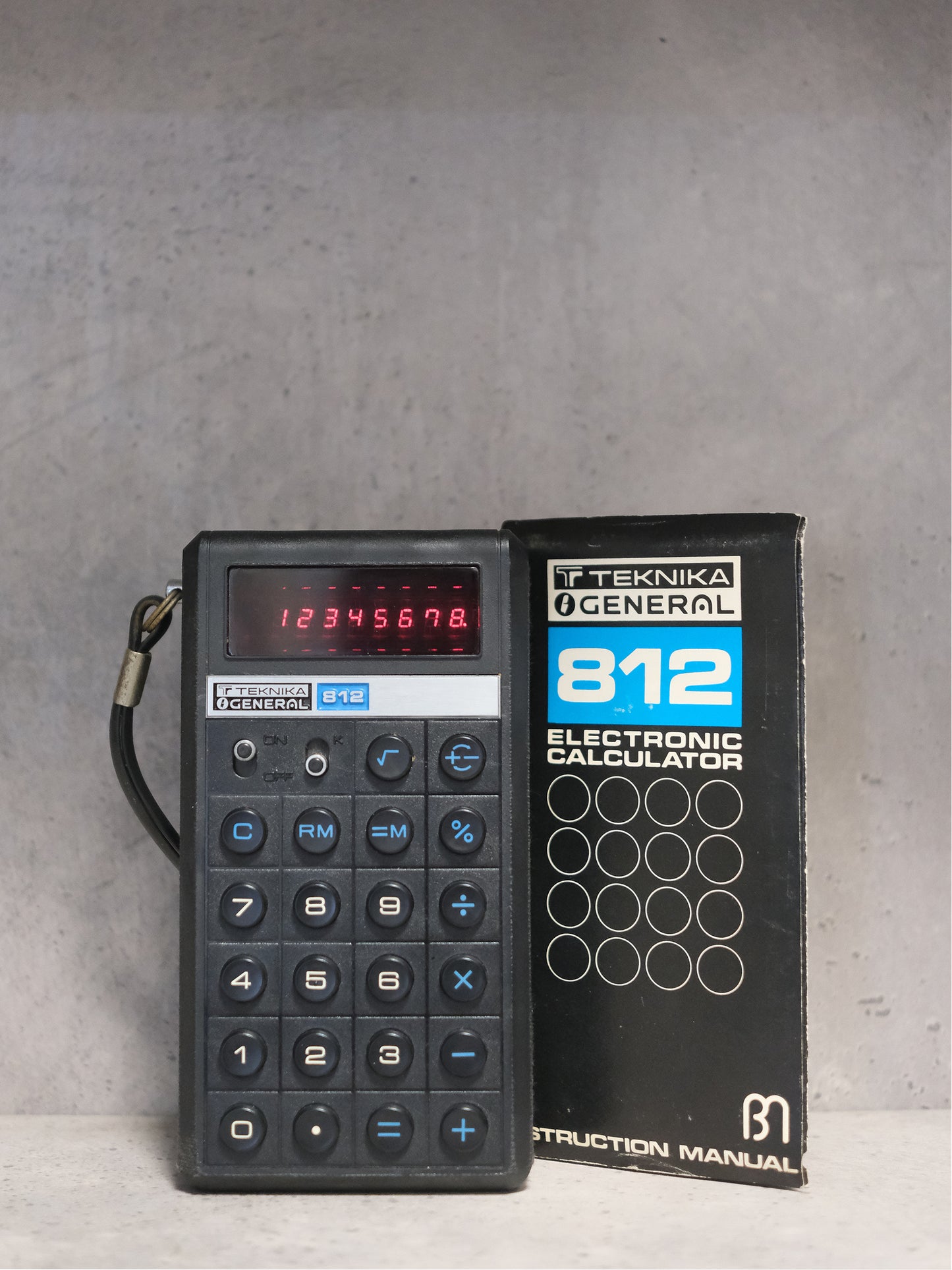 日本製 1975 Teknika General EDC-812 VFD 紅字 營光管 計數機 電卓 Calculator