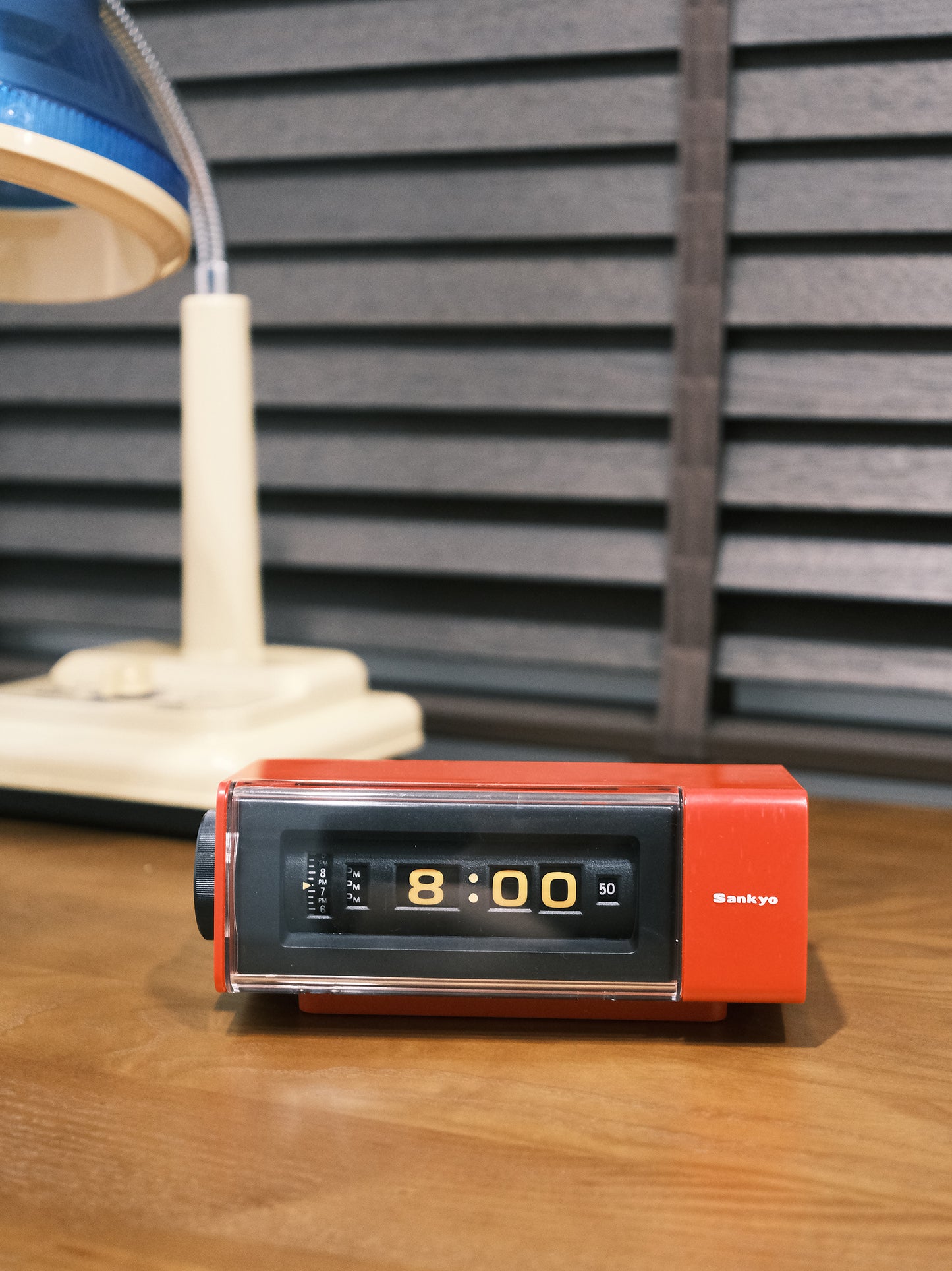 全新品 日本制 Sankyo DT-162 Digital Alarm Flip Clock 紅色 翻頁鐘 有盒