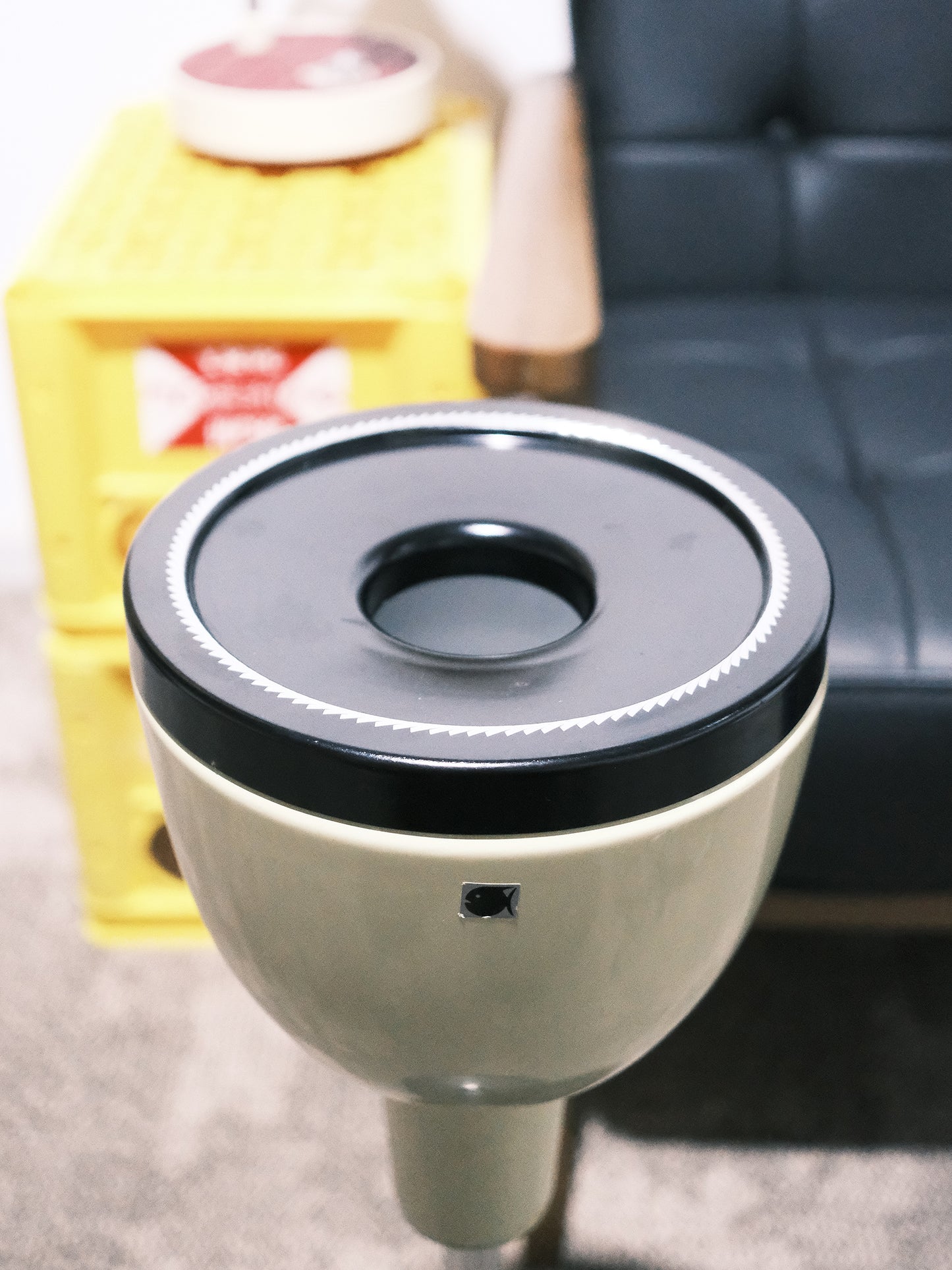 全新品 日本 昭和年代 鐵製 喫茶店 坐地 立式煙灰缸 Ashtray