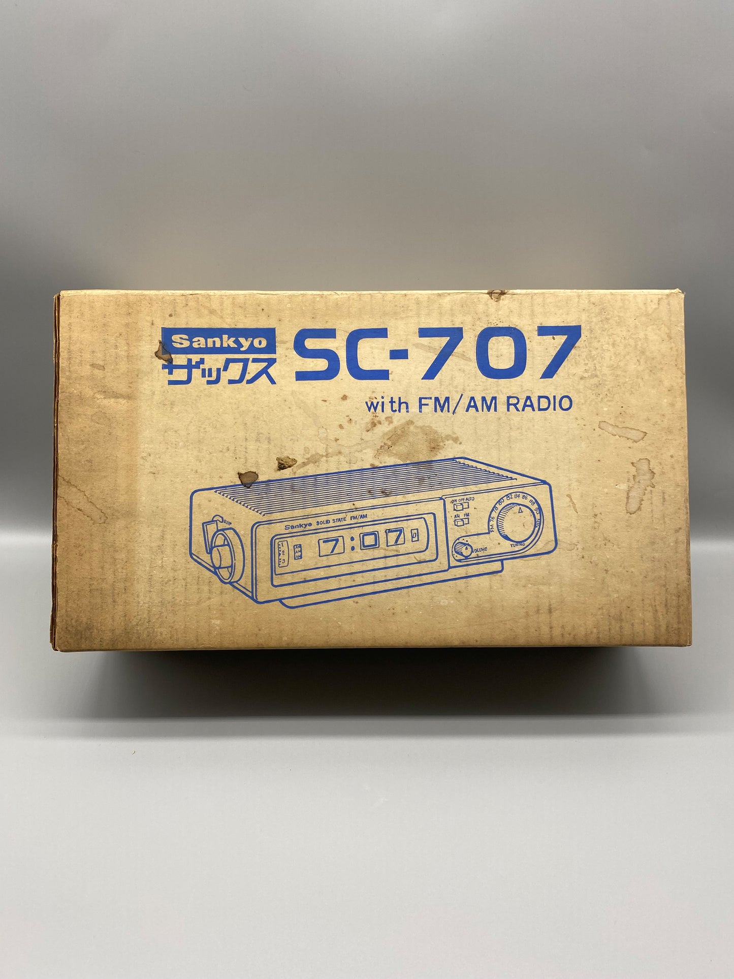 日本制 70s Sankyo SC-707 Solid State FM/AM Radio Flip Clock 收音機 翻頁鐘 有盒