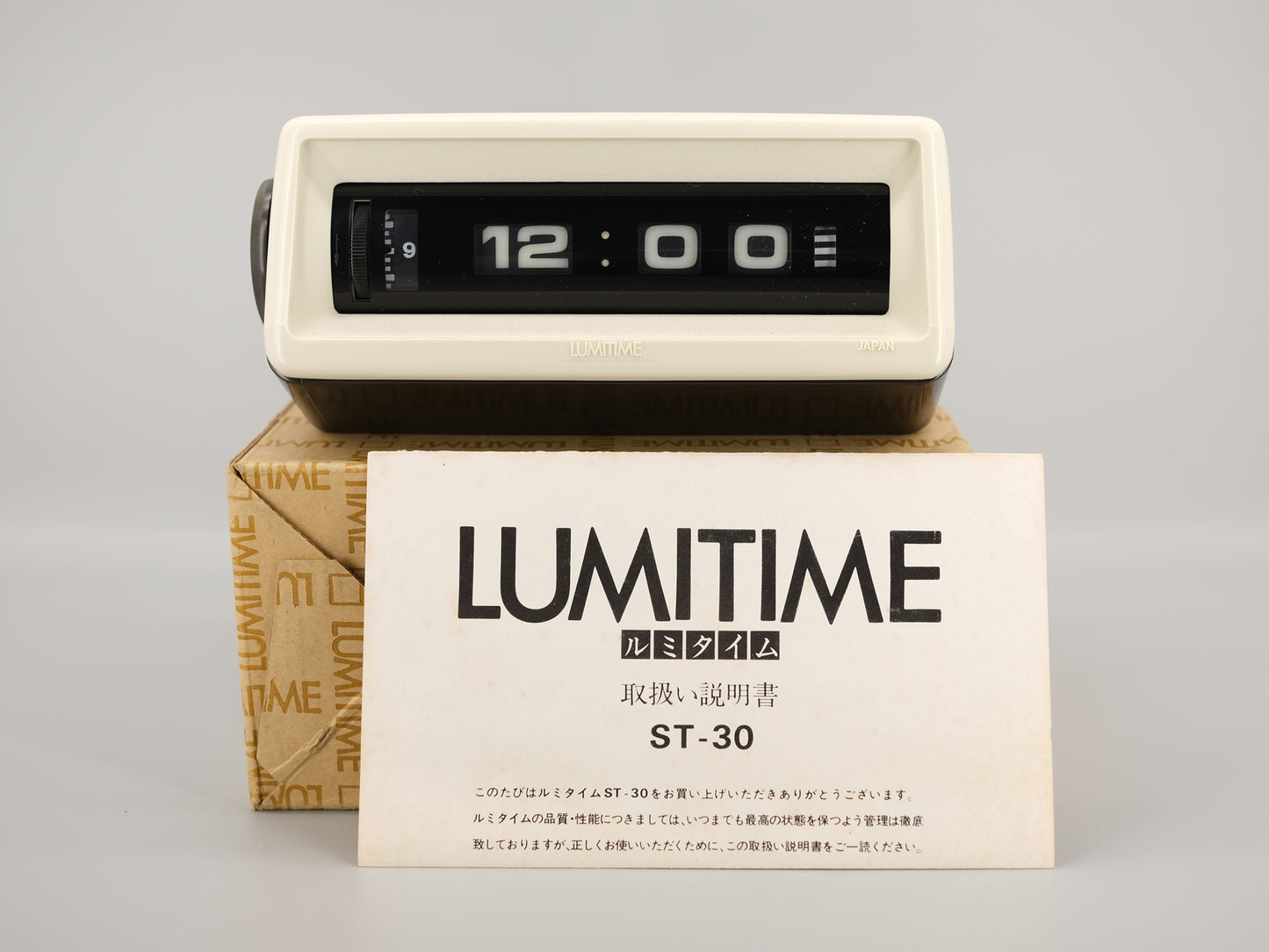 日本制 70s Lumitime 田村電機 ST-30 Digital Alarm Flip Clock 翻頁鐘 有盒