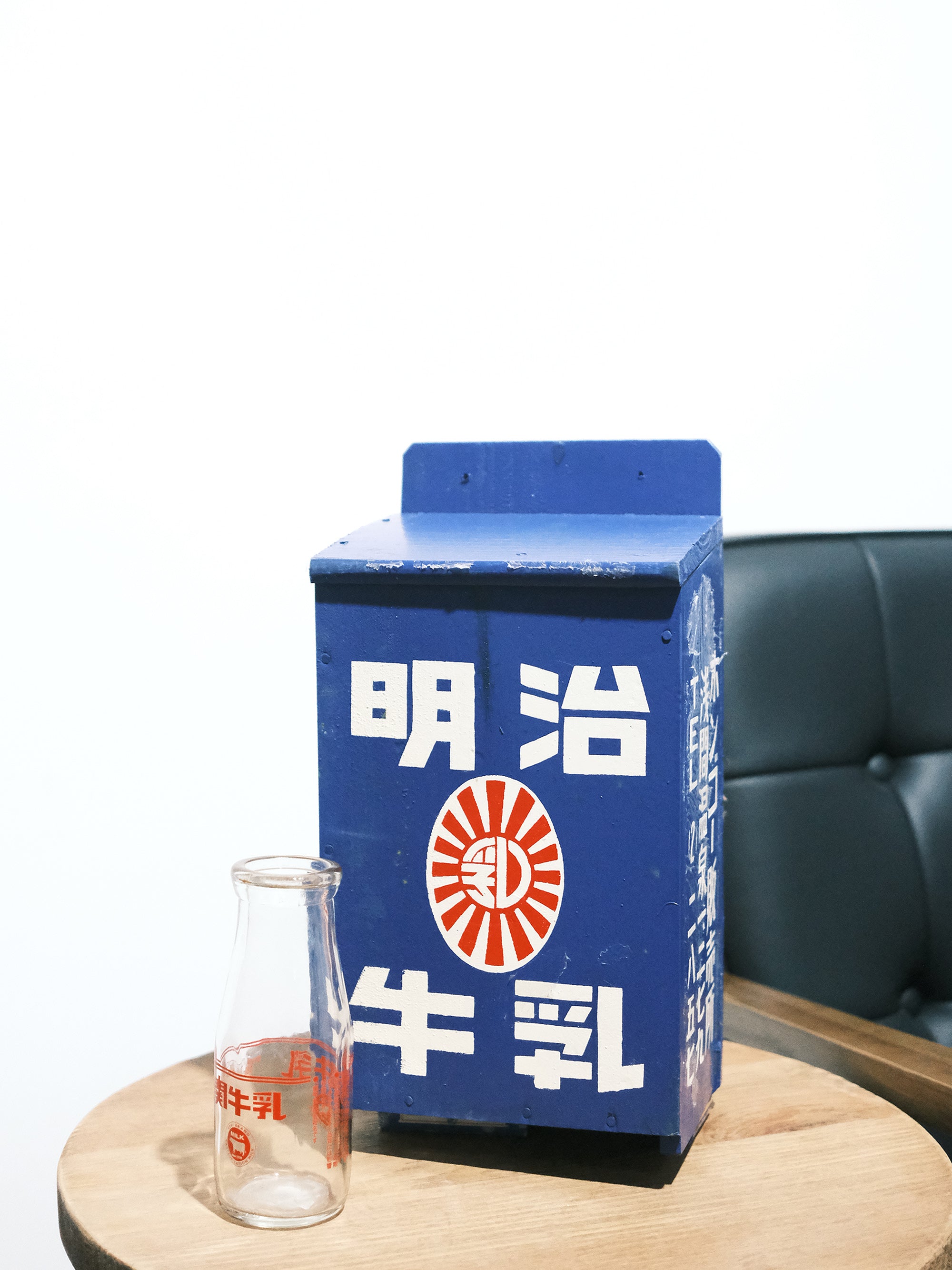 日本 昭和年代 明治牛乳 木製 牛奶箱 宅配箱 Milk Box