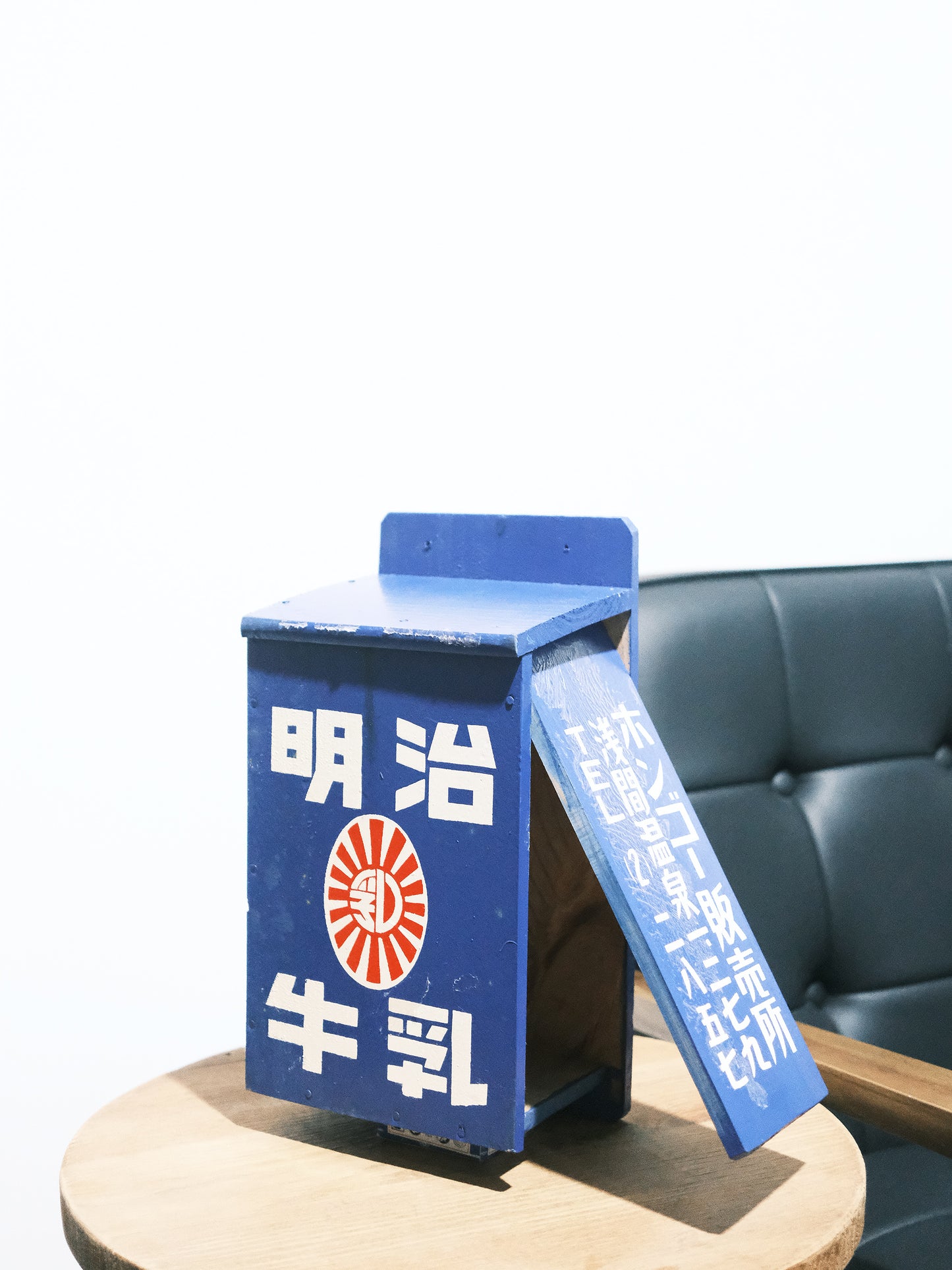 日本 昭和年代 明治牛乳 木製 牛奶箱 宅配箱 Milk Box