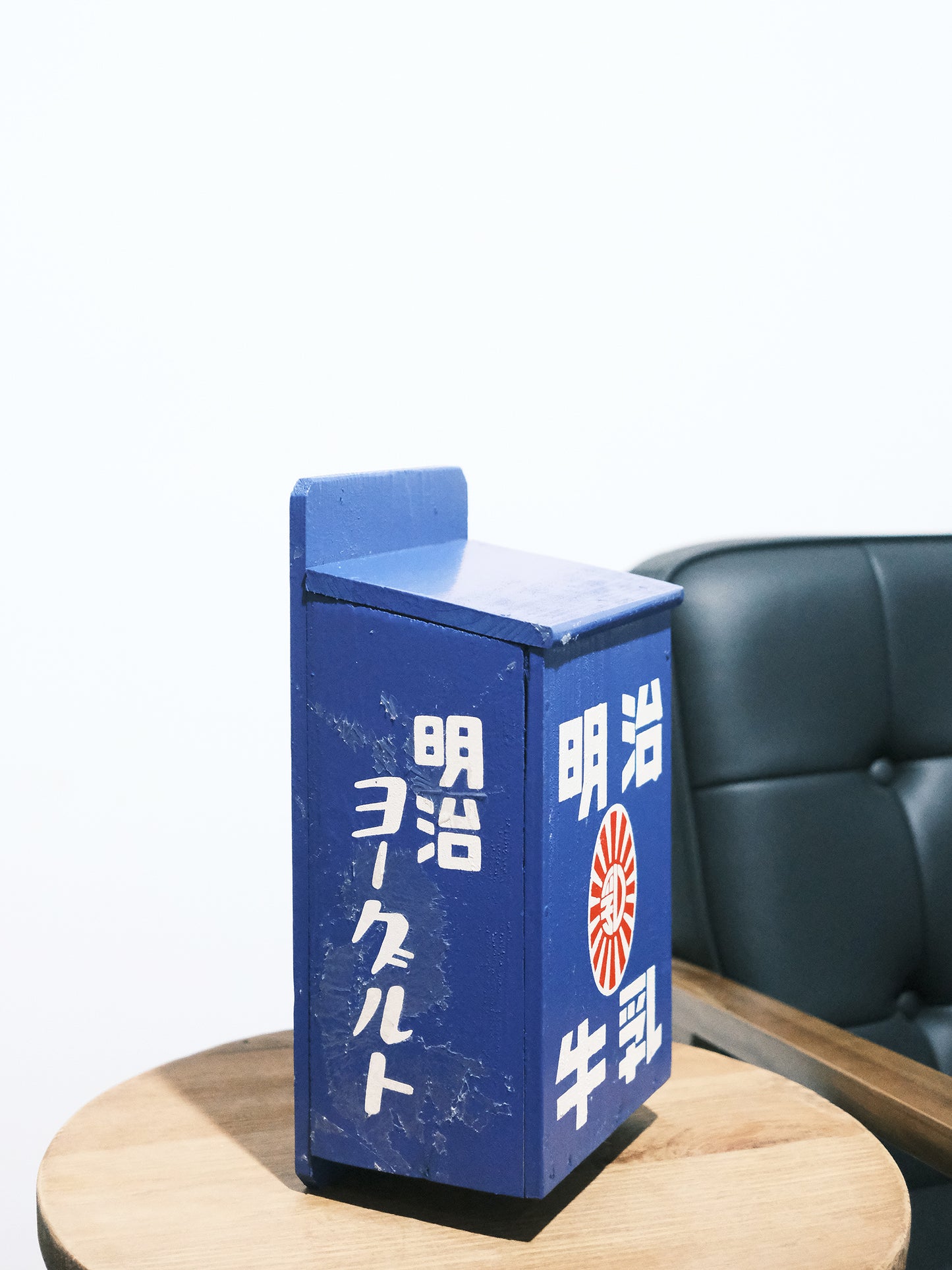 日本 昭和年代 明治牛乳 木製 牛奶箱 宅配箱 Milk Box