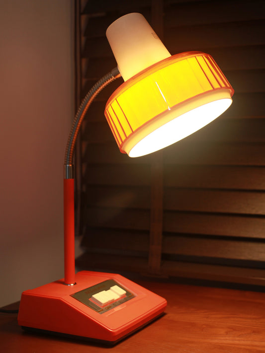 日本制 昭和 NEC 日電 Sylvania 按鈕式 白熱 橙色 擡燈 Table Light Lamp