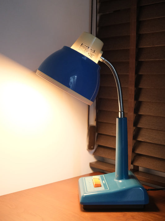 日本制 昭和 National LB-618 按鈕式 白熱 藍色 擡燈 Table Light Lamp