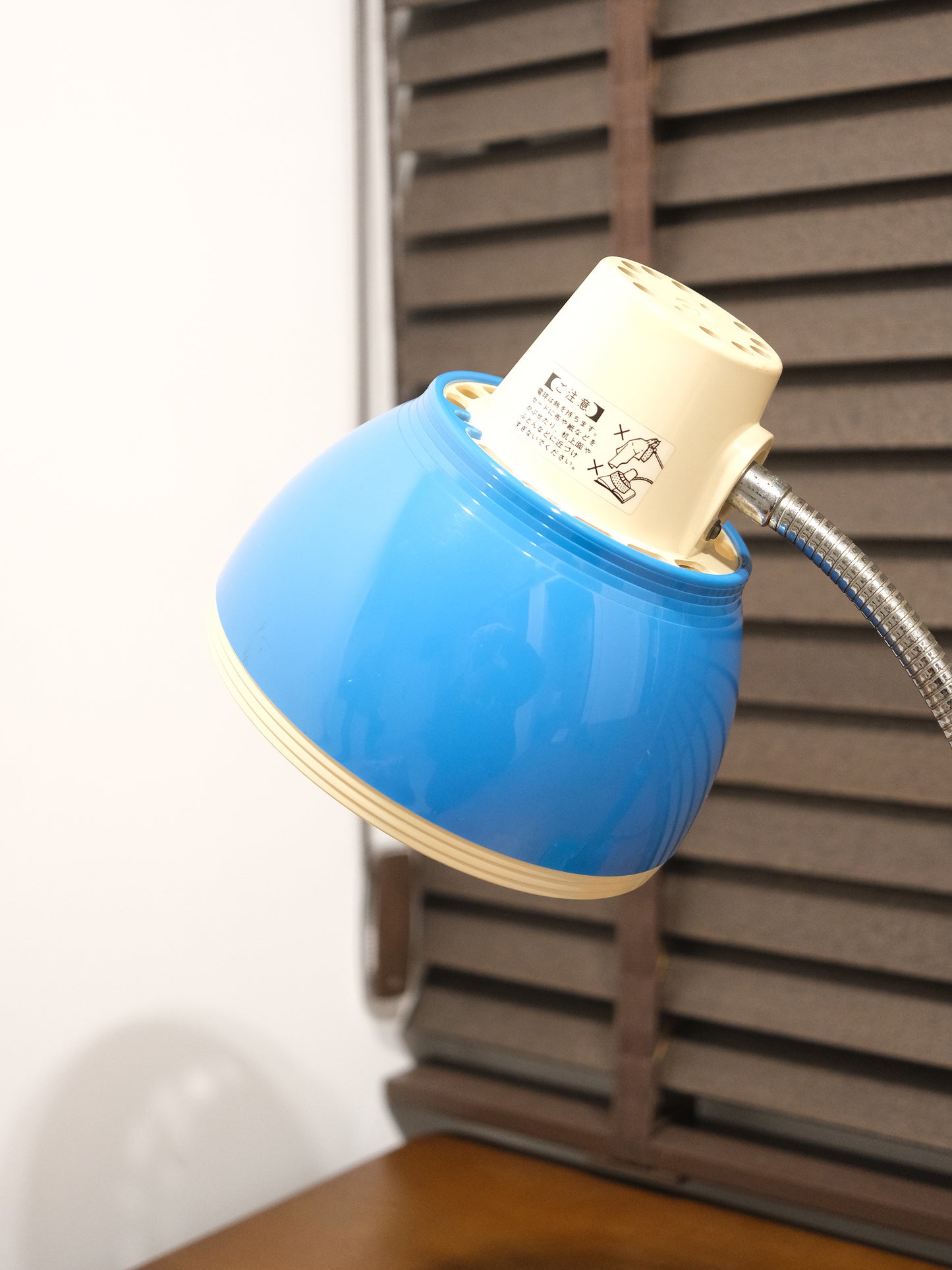 日本制 昭和 National LB-618 按鈕式 白熱 藍色 擡燈 Table Light Lamp