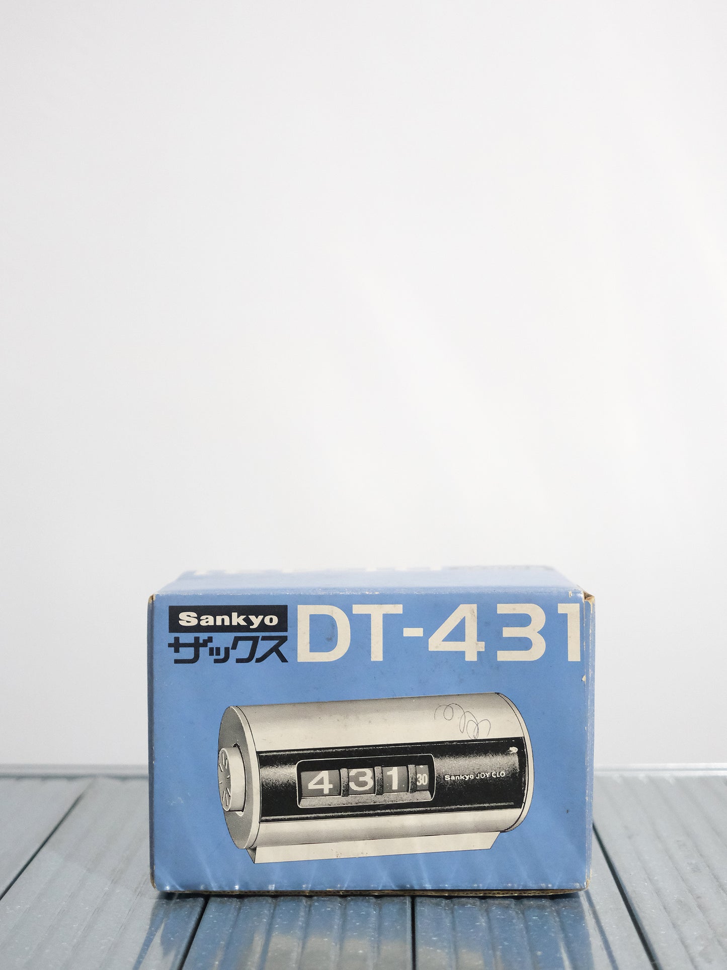 日本制 70s Sankyo DT-431 Joy-Clo Digital Flip Clock 翻頁鐘 白色 有盒