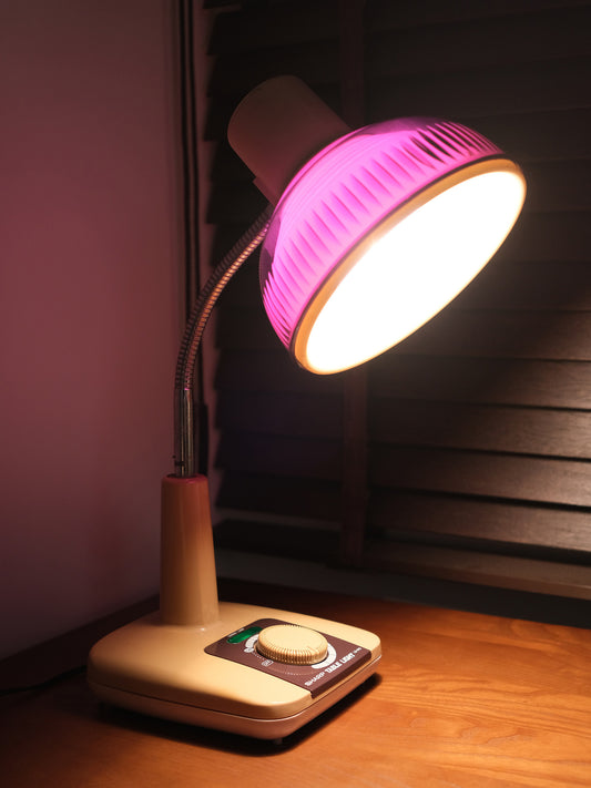 日本制 昭和 Sharp 聲寶 LS-912 白熱 紫色 擡燈 Table Light Lamp