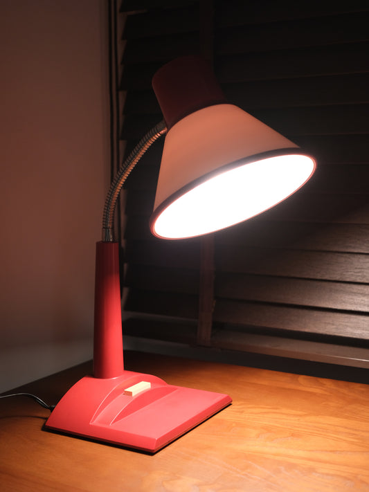 日本制 昭和 Toshiba IL-1808 白熱 紅色 按鈕式 擡燈 Table Light Lamp