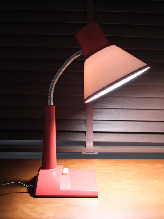 日本制 昭和 Toshiba IL-1808 白熱 紅色 按鈕式 擡燈 Table Light Lamp