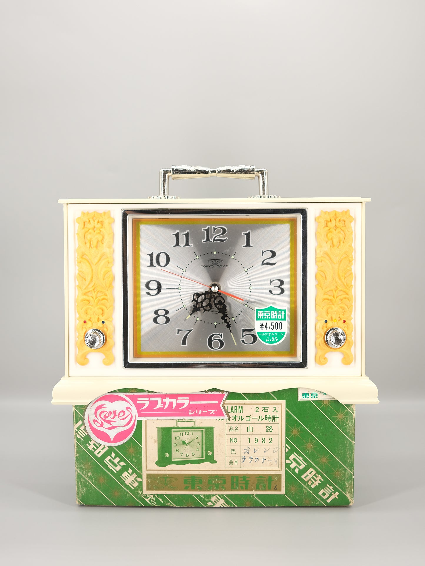 日本制 70s 東京時計 山路 上鏈式 華麗 音樂 鬧鐘 時鐘 Alarm Clock
