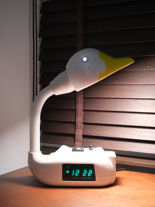 日本 昭和 天鵝 Electronic Alarm Clock Lamp 電子 鬧鐘 擡燈